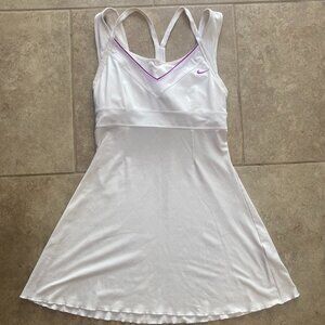 Nike Women's White and Purple Mini Dress